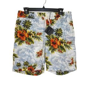 The Quiet Life Men's Cotton Hawaii Theme Beach Shorts sz S NWT